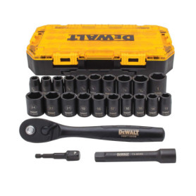 Coffret de Douilles à Choc DEWALT 1/2" - 23 Pièces avec Technologie DirectTorque