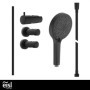 Ensemble de Douche EISL DX7076CSB STILO Noir Mat avec Pommeau 3 Fonctions