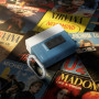 Coque Vintage Lecteur de Cassette pour AirPods Pro 3 - Étui Résistant avec Lanière (Bleu)