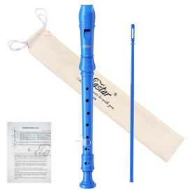 Flûte à bec soprano Eastar pour débutants - Kit complet en bleu