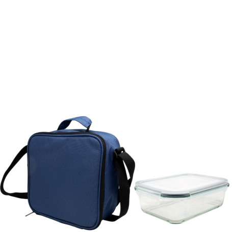 Boîte à Lunch Isotherme NERTHUS avec Récipient en Verre 1L - Sac Alimentaire Pratique