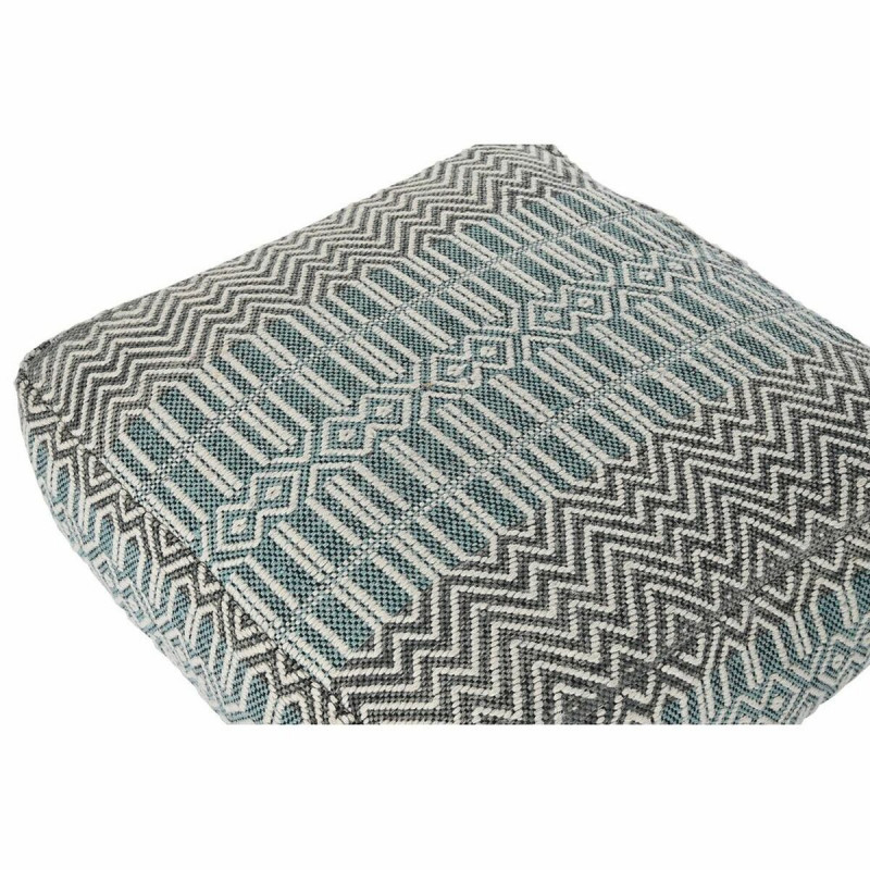 Image secondaire de Coussin DKD Home Decor De Sol Rayures Bleu Polyester Coton Menthe Aluminium Blanc Vert (60 x 60 x 25 cm)