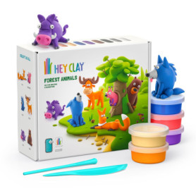 Coffret Hey Clay - Pâte à Modeler Colorée pour Enfants avec Outils et Application