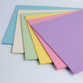 Lot de 50 Feuilles Cartonnées A3 210 g/m² - Couleurs Pastel Arc-en-Ciel