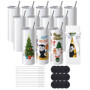 Lot de 12 Gobelets Thermos Personnalisables en Acier Inoxydable - 95 cL