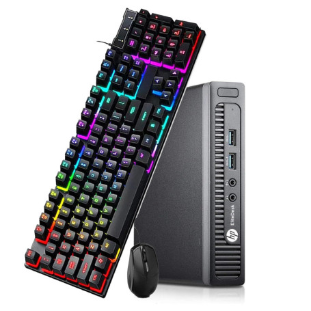 HP EliteDesk 705 G3 Mini PC Rénové - AMD Pro A12, 8 Go RAM, 256 Go SSD, Windows 11