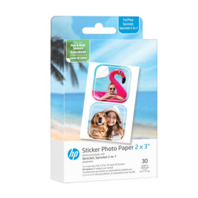 Papier Photo Autocollant Premium HP Sprocket - 30 Feuilles 5,1 x 7,6 cm