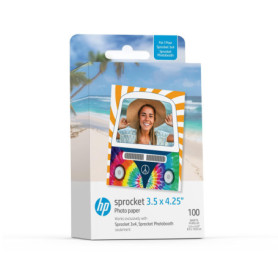 Papier Photo Autocollant HP Sprocket Premium - 100 Feuilles 3.5x4.25"