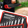 Jeu de Clés Plates à Cliquet 9 Pièces - HYCHIKA pour Bricolage et Réparation Automobile
