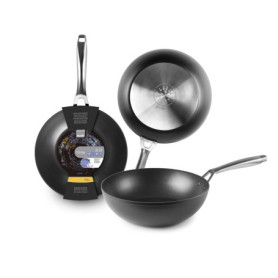 Wok Titan IBILI 30 cm en Fonte d'Aluminium Antiadhésif