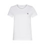 T-Shirt Femme Calvin Klein Jeans Brodé Ck Manches Courtes Blanc