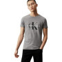 T-Shirt Homme Calvin Klein Jeans Core Monologo Slim - Gris Mid Grey Heather