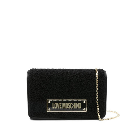 Sac à main Love Moschino Soft Noir en PL+PU - Élégance et Praticité