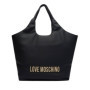 Sac à main Love Moschino en PU noir avec logo martelé