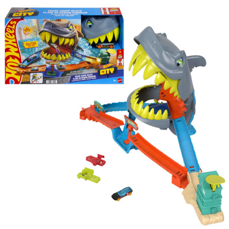 Coffret Hot Wheels L'Attaque du Requin avec véhicule en métal