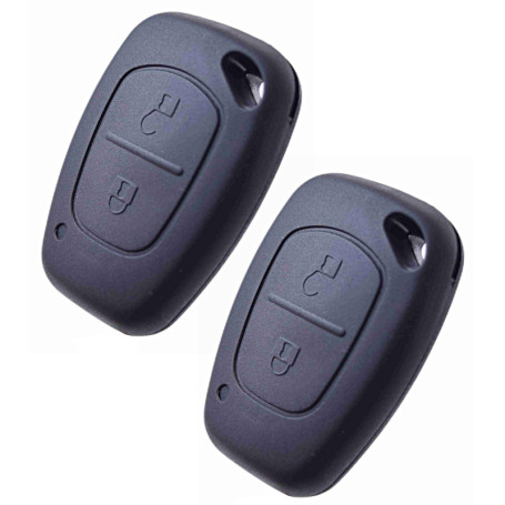 Coque Clé Télécommande ANGOFIZ Compatible Renault et Opel - Lot de 2