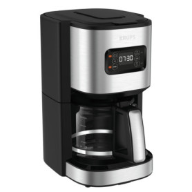 Cafetière Programmable Krups Inox 1,25L - 15 Tasses avec Écran Digital