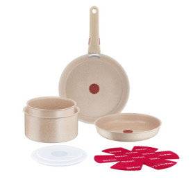 Batterie de Cuisine Tefal Ingenio Delight 11 Pièces - Design Empilable et Revêtement Antiadhésif