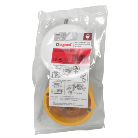 Boîte à encastrer Legrand Batibox pour luminaire - Ø67mm - Plaque de plâtre