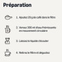 Cafetière Manuelle en Verre Borosilicaté 1L avec Filtre Réutilisable
