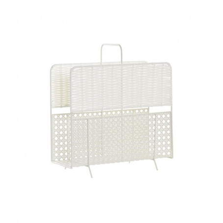 Porte-revues DKD Home Decor Naturel Métal Blanc osier (36,5 x 15 x 41 cm) 78,99 €