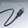 Câble USB-C tissé Beats 1,5 m - Charge rapide et durable - Bleu nitro