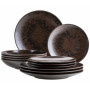MÄSER Ensemble de Vaisselle Metallic Bronze 12 Pièces pour 4 Personnes