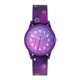 Montre pour Enfant Cander Berlin MNA 4030 G Étanche Violet avec Étoiles