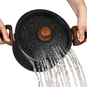 Casserole à Pâtes Antiadhésive NutriChef 4,7L avec Couvercle Passoire