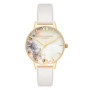 Montre Olivia Burton Watercolour Florals en Cuir Rosé pour Femme