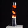 Lampe à Lave FISURA Orange avec Base Chromée - Ambiance Rétro et Relaxante