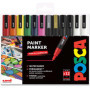 Lot de 12 marqueurs Posca PC-3M multicolores à base d'eau
