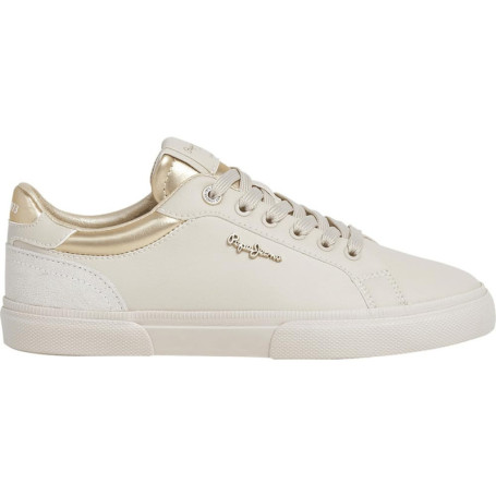 Baskets Pepe Jeans Kenton Court W Femme - Jaune Doré - Taille 39 EU