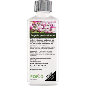 Engrais Complet NPK POFLO pour Arbres à Fleurs - 250 ml
