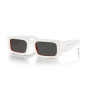 Lunettes de soleil Prada PR 06YS - Style Rectangulaire Blanc et Orange pour Homme