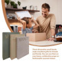 Lot de 3 Livres Décoratifs en Lin avec Fermeture Magnétique - Élégance et Rangement