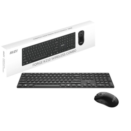 Ensemble Clavier et Souris Sans Fil MSI Forge K210 - AZERTY Rechargeable