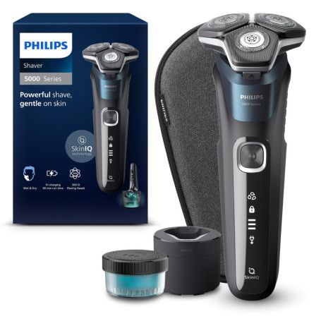 Rasoir Électrique Philips Series 5000 Wet & Dry avec Tondeuse et Coffret de Voyage