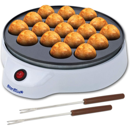 Appareil à Takoyaki StarBlue avec Piques Inclus - Cuisine Japonaise Facile
