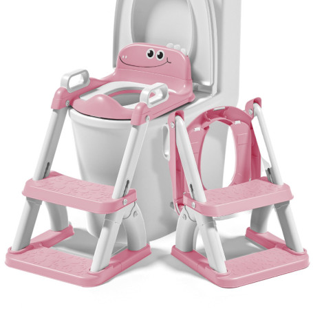 Réducteur de Toilette Pliable avec Marche pour Enfants - Apprentissage de la Propreté
