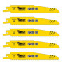 Lot de 5 Lames de Scie Sabre SabreCut 6 TPI pour Bois et Métal