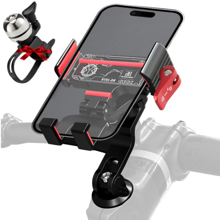 Support Téléphone Pliable pour Vélo avec Amortisseur - Rotation 360°