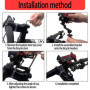Support Téléphone Pliable pour Vélo avec Amortisseur - Rotation 360°