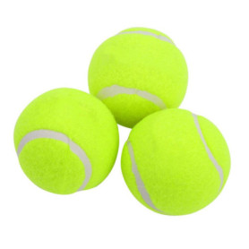 Lot de 3 Balles de Tennis Élastiques - Durabilité et Stabilité pour Entraînement