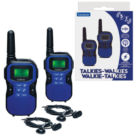 Talkies-Walkies Lexibook Longue Portée 5km - Blue Black