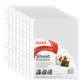 Eagle Lot de 100 Pochettes Transparentes A4 en Polypropylène