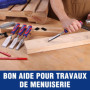 WORKPRO Coffret de 10 Ciseaux à Bois avec Guide d’Affûtage et Pierre à Aiguiser