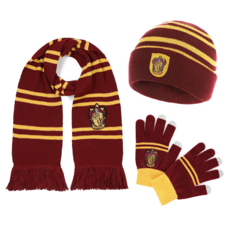 Ensemble Écharpe, Bonnet et Gants Gryffondor - Harry Potter