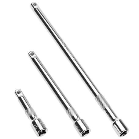 Kit de 3 rallonges de clé à douille QWORK 3/8 pouce avec poignée moletée