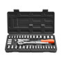 VEVOR Kit de Douilles SAE et Métriques 39 Pièces avec Clé à Cliquet et Étui de Rangement